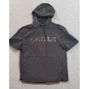 Battle Sports Action Hoodie Mens Large Black Spellout Logo Workout Football